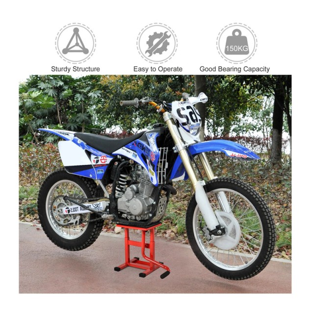 Σταντ Μοτοσικλέτας με Ρυθμιζόμενο Ύψος 48 x 34 x 27,5-39,5 cm DURHA...