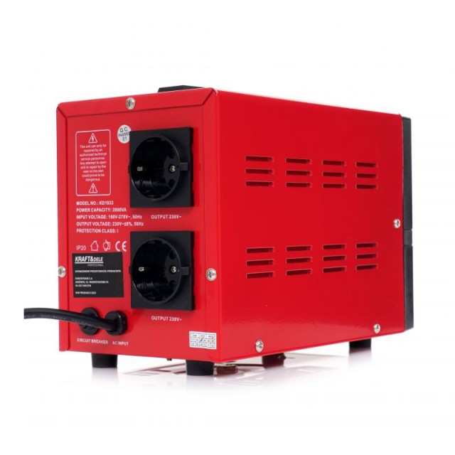 Σταθεροποιητής Τάσης AVR 2000VA 230V Kraft&Dele KD-1933