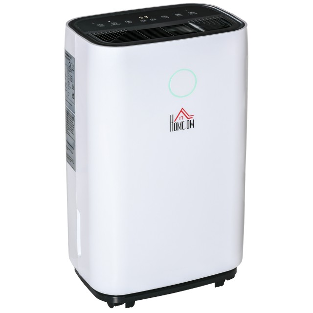 HOMCOM 25L Αφυγραντήρας 3 Λειτουργίες και 2 Ταχύτητα 24h Timer Silent Design 33,5x23x57cm Λευκό 821-019V92