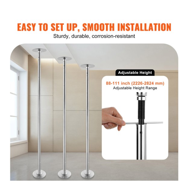 Στύλος Pole Dancing από Ανοξείδωτο Ατσάλι 2226-2824 mm VEVOR DBDJYX... Στύλος Pole Dancing από Ανοξείδωτο Ατσάλι 2226-2824 mm VEVOR DBDJYX...