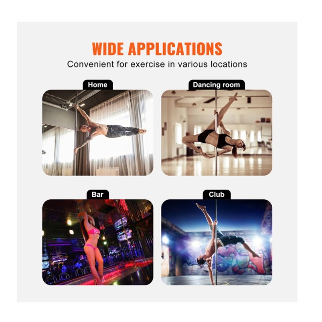 Στύλος Pole Dancing από Ανοξείδωτο Ατσάλι 2226-2824 mm VEVOR DBDJYX...