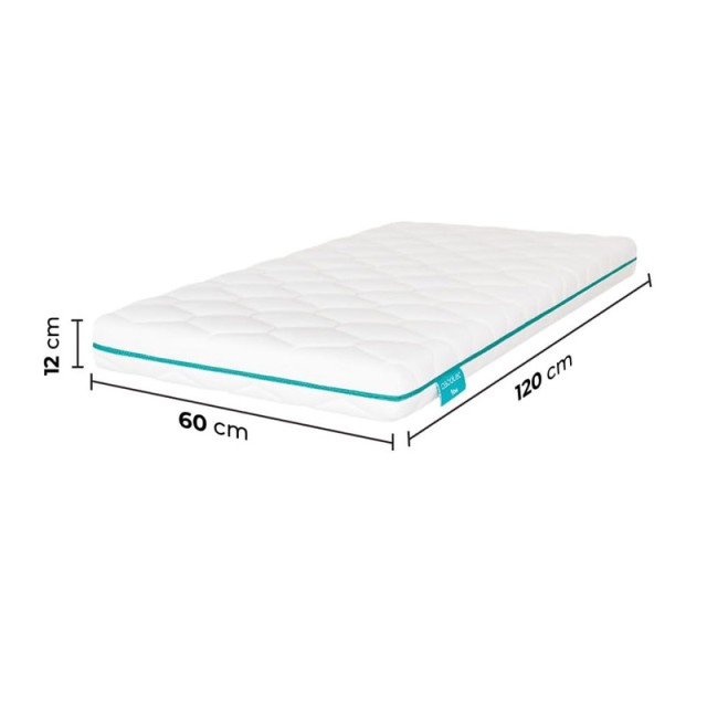Στρώμα Κούνιας με Αφρό και Επένδυση 60 x 120 x 12 cm Flow BabyDream Soft Cecotec CEC-07854