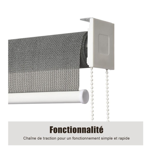 Στόρι Σκίασης Ρόλερ 121 x 181 cm Χρώματος Γκρι Costway OP70332GR