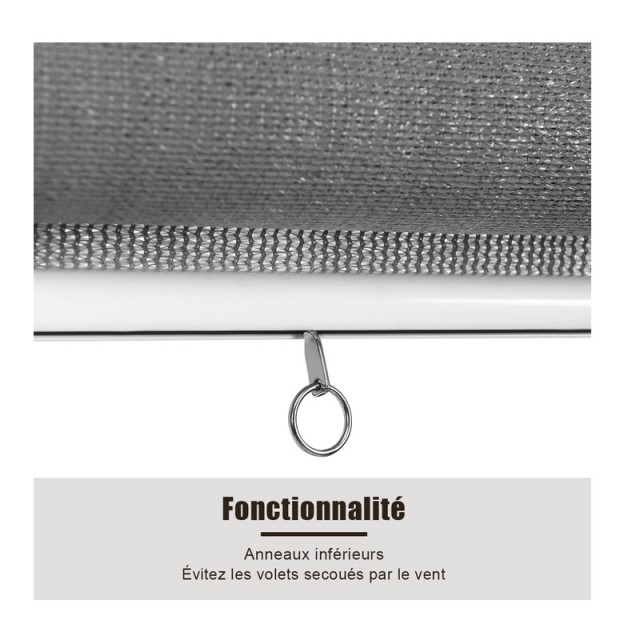 Στόρι Σκίασης Ρόλερ 121 x 181 cm Χρώματος Γκρι Costway OP70332GR