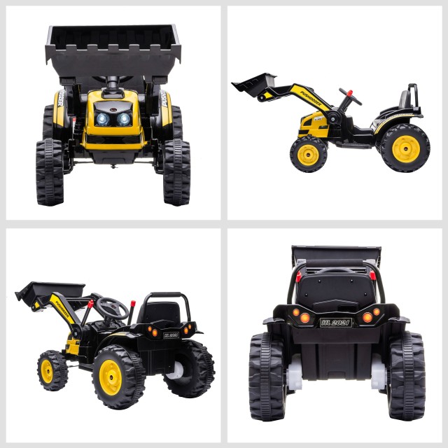 HOMCOM Ride-on Excavator 6V για Παιδιά 3-5 ετών - Κίτρινο 370-167V90YL