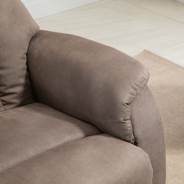 HOMCOM Lift Chair Ανακλινόμενη 150° max με τηλεχειριστήριο και στήριγμα ποδιών, 75x93x110 cm, καφέ 713-082V91BN