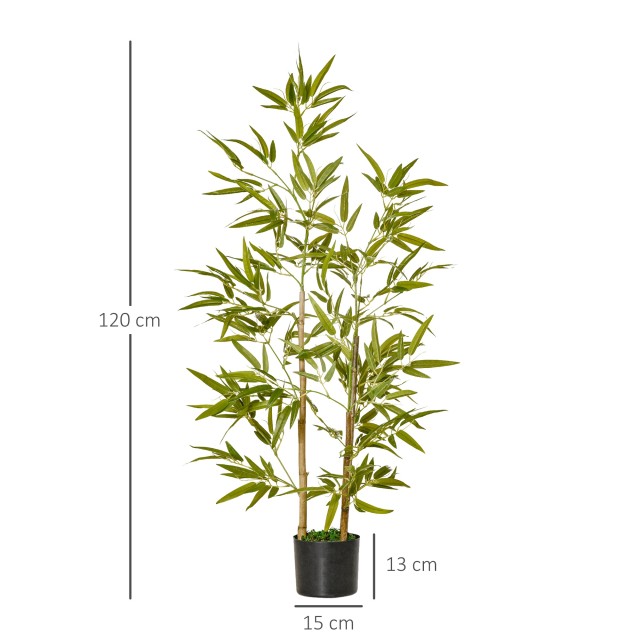 Τεχνητό Φυτό Bamboo σε Γλάστρα 120 cm HOMCOM 830-429