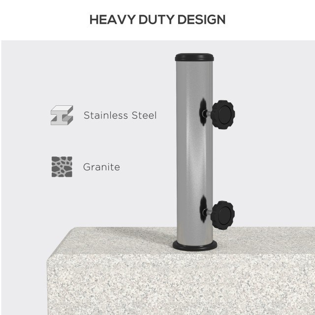 Βάση ομπρέλας κήπου Outsunny 25kg για πόλους Ø32mm, Ø38mm και Ø48mm...