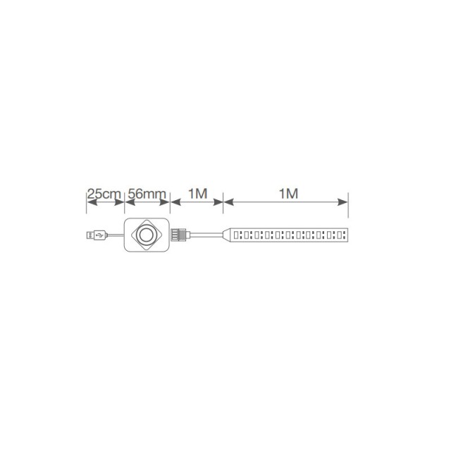 Ταινία LED 1 m με Αισθητήρα Κίνησης 3000K 2.4 W GSC 204020008