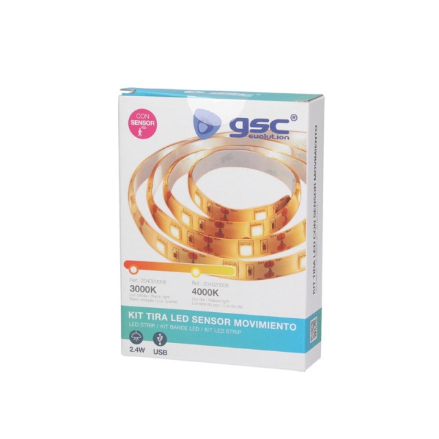 Ταινία LED 1 m με Αισθητήρα Κίνησης 3000K 2.4 W GSC 204020008