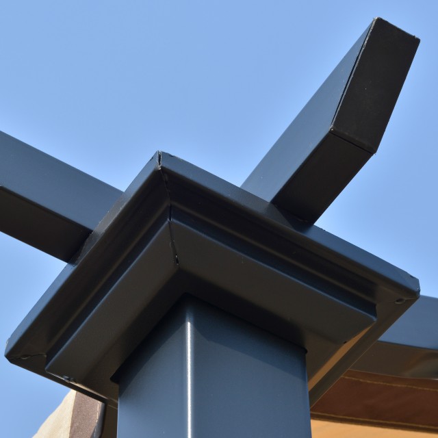 Outsunny Pergola με Συρόμενες περσίδες κήπου 295x245cm, Πέργκολα εξ...