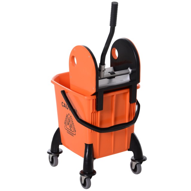Homcom Professional Cleaning Cart with αφαιρούμενο Wringer και ρόδε...