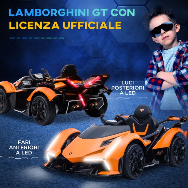 HOMCOM Lamborghini Electric Car for Children με τηλεχειριστήριο, πρ...