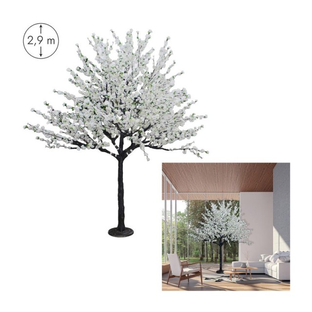 Τεχνητό Δέντρο με Λευκά Άνθη 2.9 m Home Deco Factory HD4192