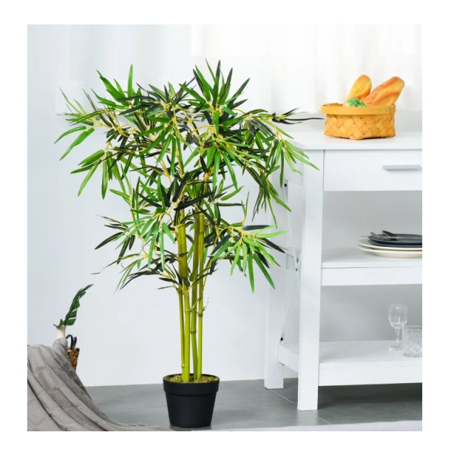 Τεχνητό Φυτό Μπαμπού 120 cm Outsunny 844-356