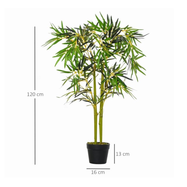 Τεχνητό Φυτό Μπαμπού 120 cm Outsunny 844-356