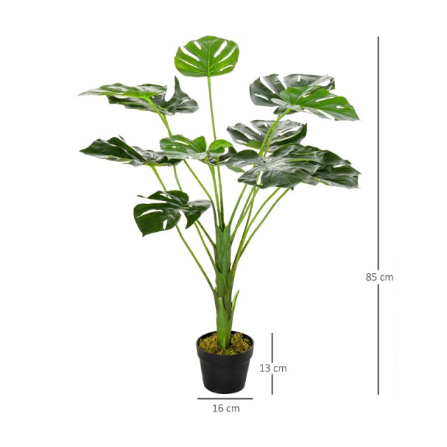 Τεχνητό Φυτό Monstera 85 cm Outsunny 844-365