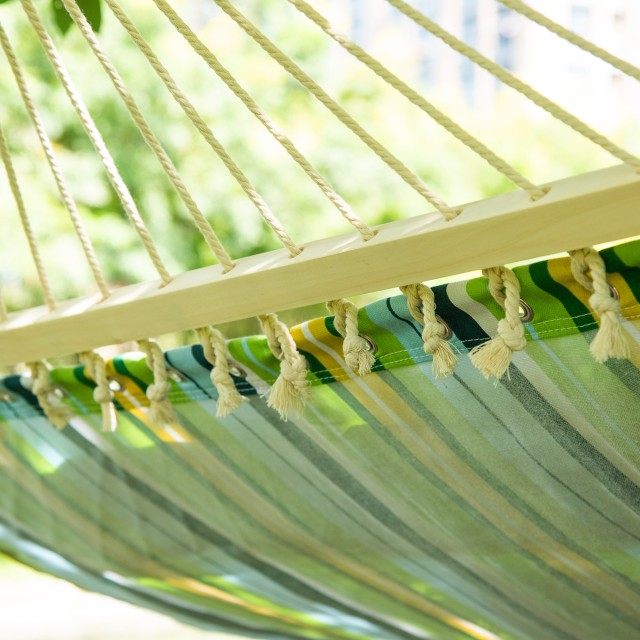 Outsunny Garden αιώρα για 1-2 άτομα μέγιστο βάρος 150 κιλά εσωτερικού και εξωτερικού χώρου με αφαιρούμενο μαξιλάρι 400x140 cm 100110-074BG