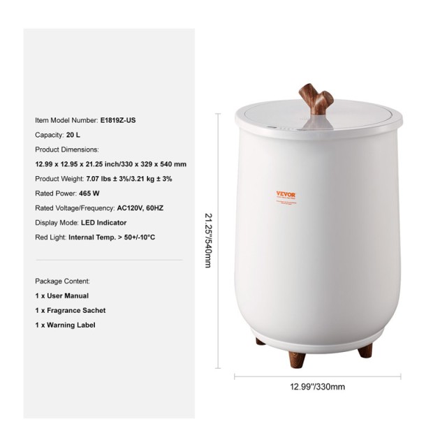 Θερμαντήρας Πετσετών Μπάνιου 20 Lt 465 W VEVOR MJJRTBS20LZSPPM89V2