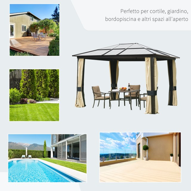Outsunny Luxury Gazebo σε Αλουμινένια Τέντα Κήπου 300x360x265cm 01-0865
