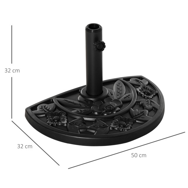 Βάση Outsunny για ομπρέλα Half-Moon 9kg σε σκυρόδεμα 84D-043