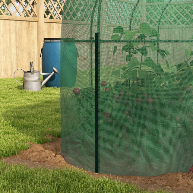 Θερμοκήπιο Outsunny 3x1x1,5m Mesh με αρθρωτή πόρτα και πάσσαλοι εδάφους, πράσινο 845-995V00GN