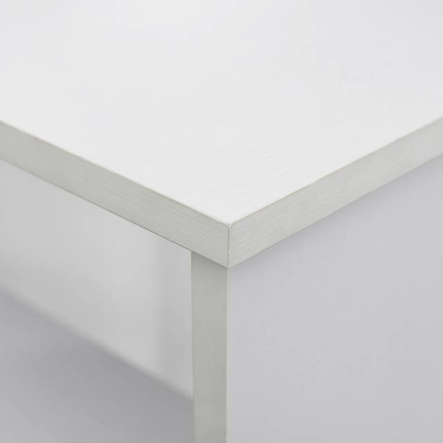 Homcom Γωνιακό Γραφείο με 5 Ράφια Λευκό 120 x 100 x 74,5 εκ. 836-074WT