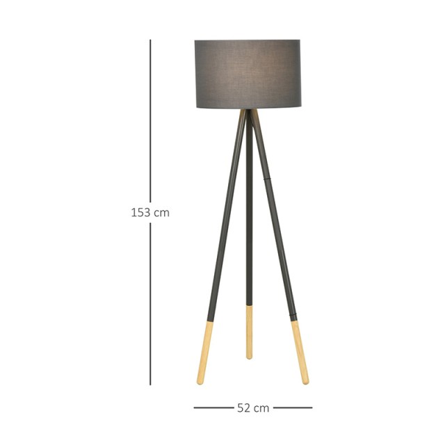 Τρίποδο Φωτιστικό Δαπέδου E27 40 W 52 x 52 x 123 cm HOMCOM B31-212V90