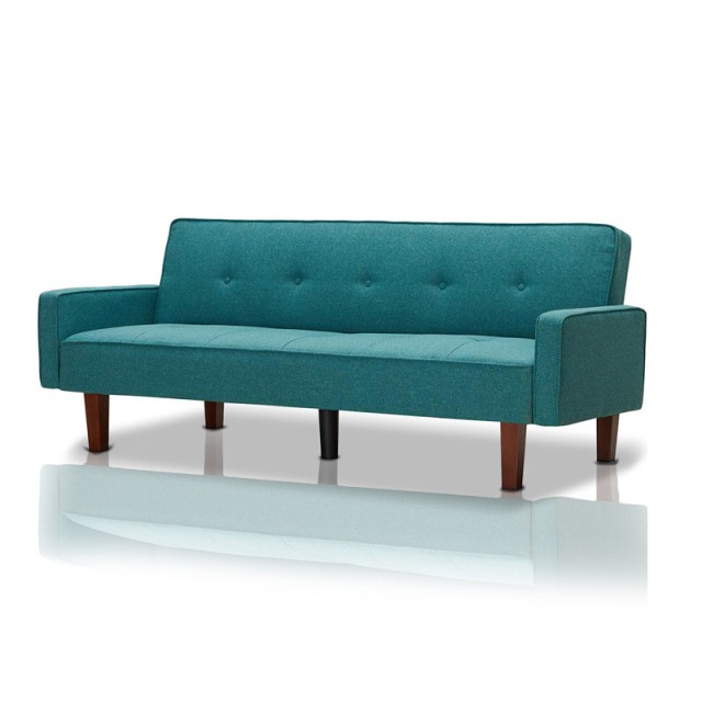 Three-seater Sofa Bed 188 x 80 x 97 cm Turquoise Color Shally Dogan 02840125