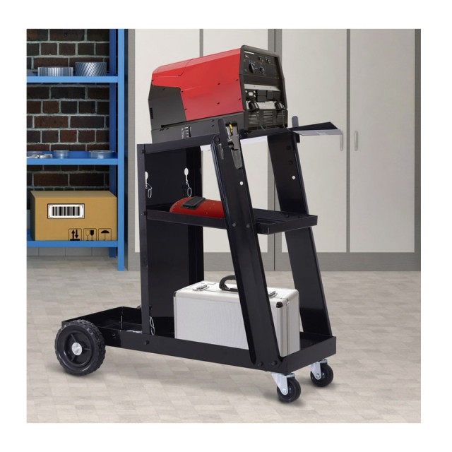 Schweißwagen mit 3 Ablagen 71 x 39 x 70 cm DURHAND B20-070BK