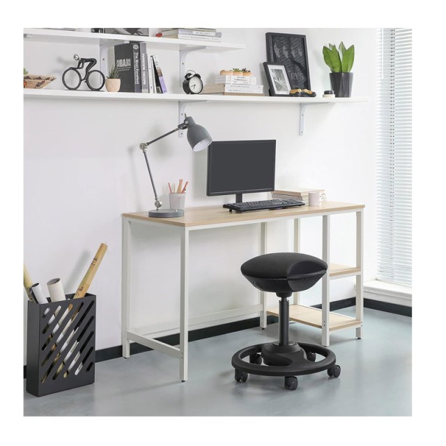 Τροχήλατο Σκαμπό Γραφείου 50 x 55-73 cm Songmics OSC06BK