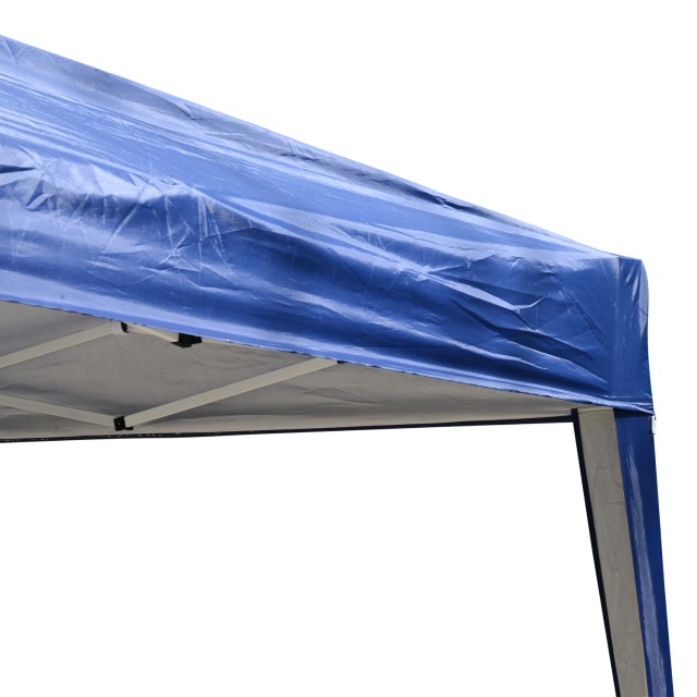 Outsunny Gazebo Πτυσσόμενη Ατσάλινο Κατασκευή Μπλε Ύφασμα Oxford Κάλυμμα 3x3m 840-158BU