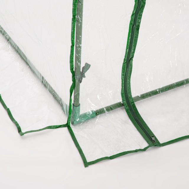 Outsunny Greenhouse Tunnel από ατσάλι και με κάλυμμα PVC, 200x100x80 cm, διαφανές και πράσινο 845-305V02