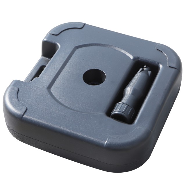 Outsunny Βάση Ομπρέλας Γεμιζόμενη με Νερό και Άμμο, HDPE, Μαύρο 46x45x26 cm 84D-050