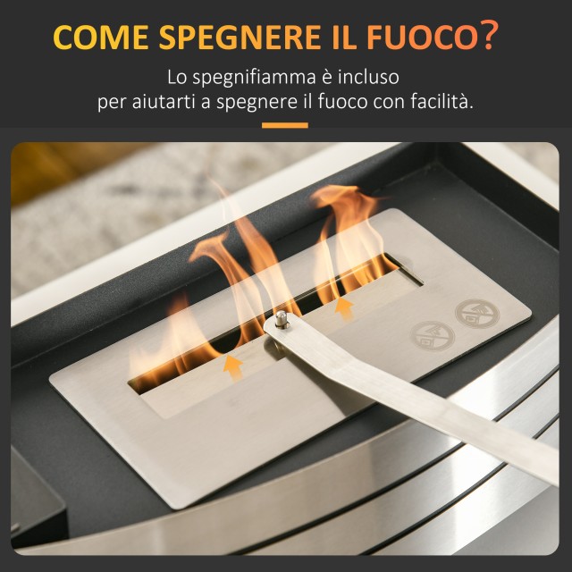 Τζάκι HOMCOM βιοαιθανόλης από ανοξείδωτο χάλυβα, 3 ώρες καύσης με δ... Τζάκι HOMCOM βιοαιθανόλης από ανοξείδωτο χάλυβα, 3 ώρες καύσης με δ...