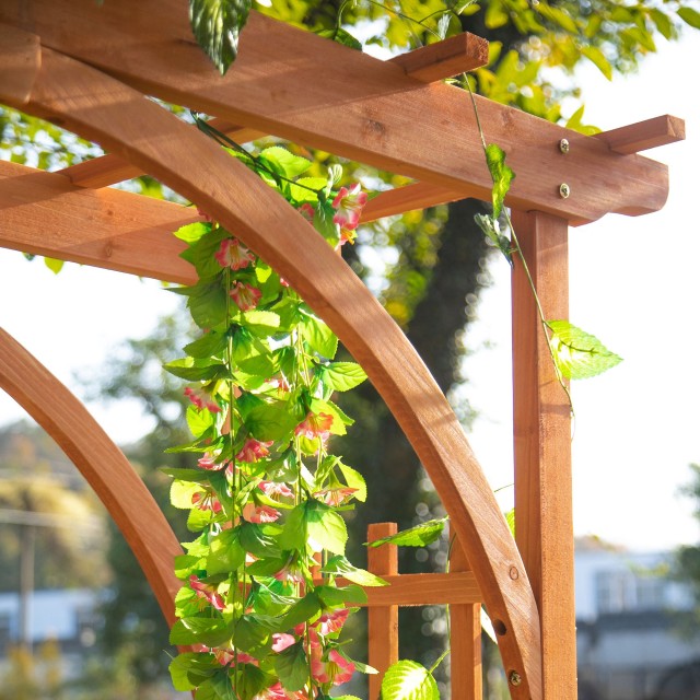 Πέργκολα Outsunny Wooden Garden Arch και Espalier για αναρριχητικά φυτά 845-457