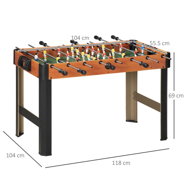Τραπέζι HOMCOM Foosball για παιδιά με αντιολισθητικές λαβές, ταμπλό και μπάλες, 118x104x69cm A70-062V00MX