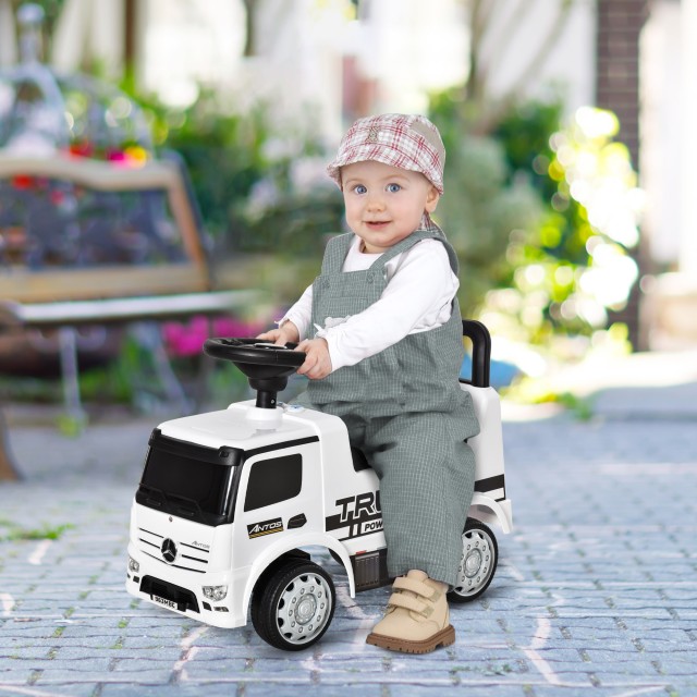 HOMCOM Mercedes Push Car for Children με τιμόνι Et? 12-36 μηνών, Λευκό 370-164WT