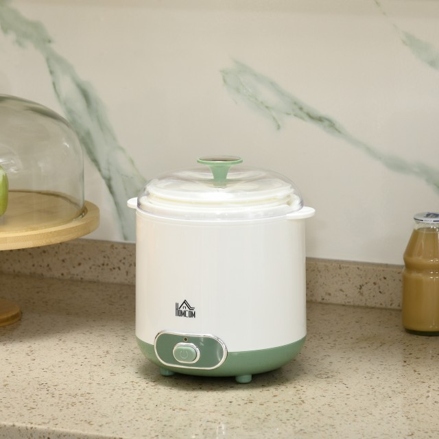 Γιαουρτιέρα HOMCOM 20W 1,5L για 3-5 άτομα με 2 βάζα και σουρωτήρι, ...
