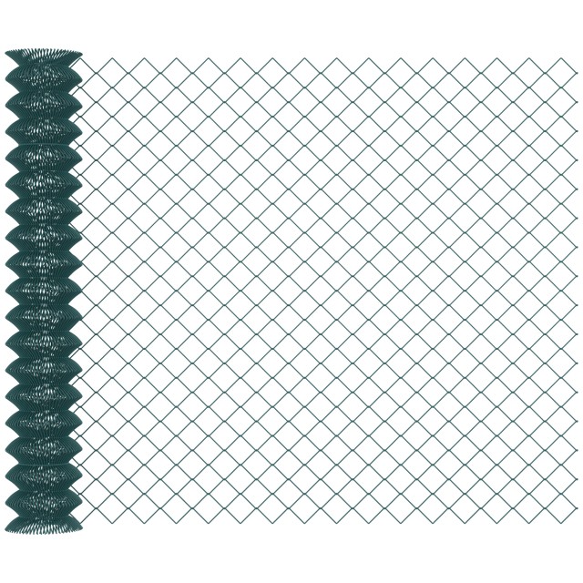 Δίχτυ περίφραξης από χάλυβα και PVC Outsunny για εξωτερικούς χώρους, ρολό 25 m και ύψος 1,7 m, πράσινο 844-460