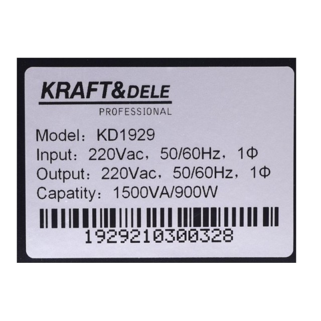 UPS με LCD Οθόνη 1500 VA 900 W Kraft&Dele KD-1929