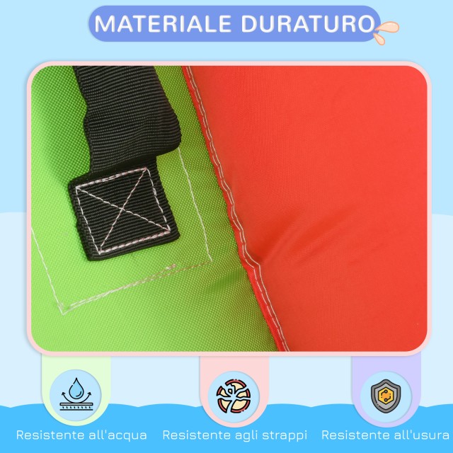 Bouncy Castle για παιδιά 3-8 ετών με τσουλήθρα, τοίχο, πόρτα και καλάθι, από ύφασμα Oxford, 590x460x220 cm 346-007V90MX