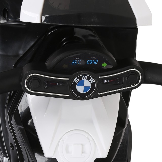 HOMCOM Ηλεκτρική μοτοσυκλέτα για παιδιά Max.20kg με δίπλωμα BMW, ασπρόμαυρη μπαταρία 6V 370-064BK