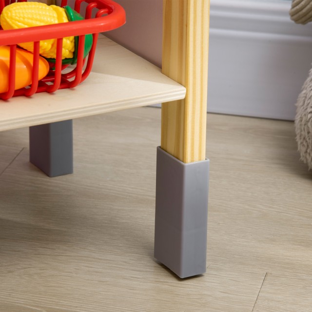 AIYAPLAY Play Kitchen for Children με Ρυθμιζόμενο Ύψος, Ήχους, Φώτα και Σκεύη, σε MDF και PP, 60x30,5x93,2 cm 350-140V80WT