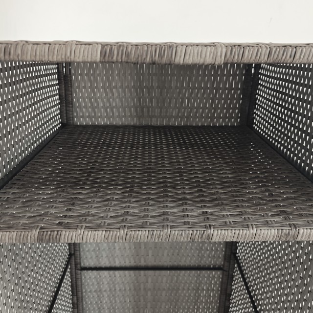 Έπιπλο κήπου Outsunny PE Rattan με 2 διαμερίσματα, 60x63x120cm, Γκρι 865-017V00GY
