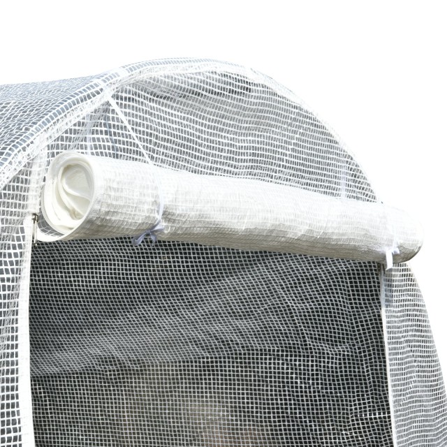 Θερμοκήπια Outsunny Garden Greenhouse Agricultural Tunnel (5 x 2 x 2m) με μεταλλική κατασκευή και φύλλο πολυαιθυλενίου - λευκό 845-071V02