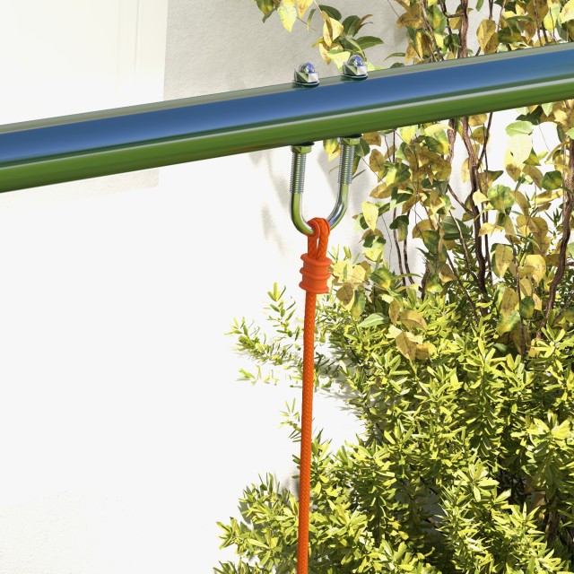 Outsunny Swing για παιδιά 3-8 ετών με 2 καθίσματα και 4 μανταλάκια, σε μέταλλο και PP, 269x160x180 cm 344-073V00MX