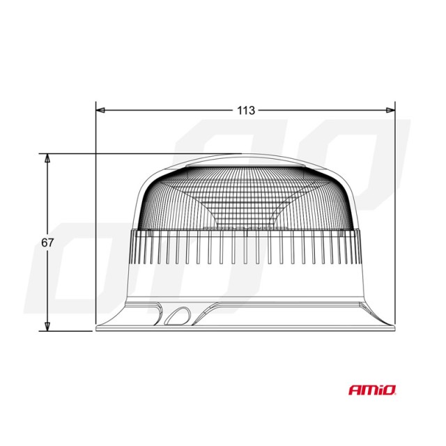 Βιδωτός LED Φάρος W213b R65 R10 18LED 12 / 24V IP56 AMiO 02926