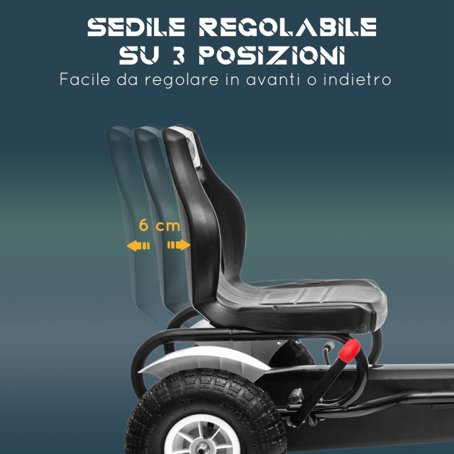 HOMCOM Pedal Go Kart για παιδιά 5-12 ετών από πλαστικό και μέταλλο ...