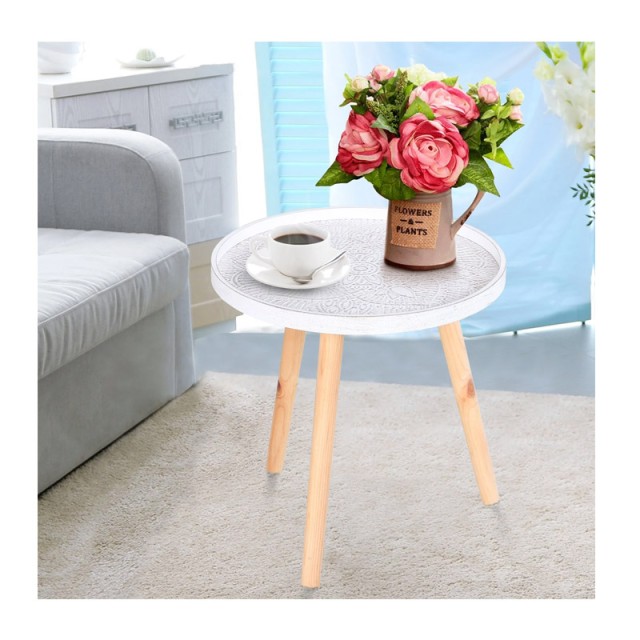 Βοηθητικό Ξύλινο Στρογγυλό Τραπεζάκι 40 x 40.5 cm HOMCOM 833-730 Βοηθητικό Ξύλινο Στρογγυλό Τραπεζάκι 40 x 40.5 cm HOMCOM 833-730